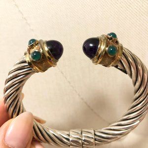 David Yurman Sterling Silver 14K Gold bracelet